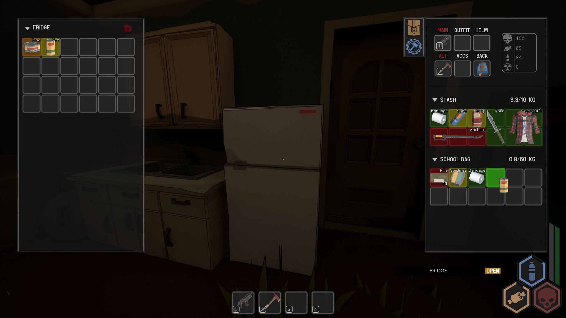 Inventory UI for our new survival game.