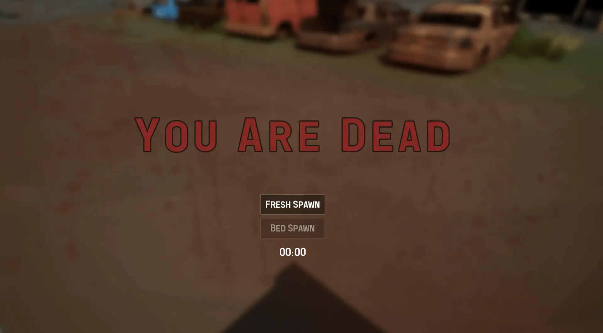 The "You are dead" screen that shows when a player dies in ZSGO.
